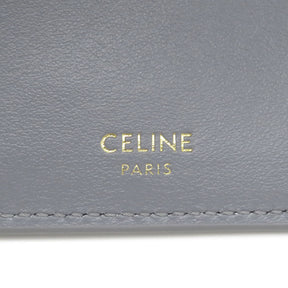 セリーヌ CELINE スモール トリフォールドウォレット 16セーズ 10F523CQ7 ブルーグレー カーフスキン 三つ折り財布 ゴールド金具 青 水色 コンパクトウォレット