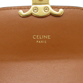 セリーヌ CELINE スモールウォレット トリオンフ 10D782CQH.04LU ベージュ×ブラウン トリオンフキャンバス 三つ折り財布 ゴールド金具 コンパクト財布