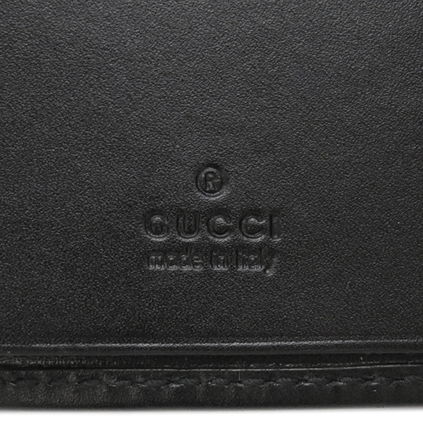 グッチ GUCCI GGインプリメ キーケース 257217 ブラック PVC レザー キーケース シルバー金具 黒 鍵入れ 6連 6本