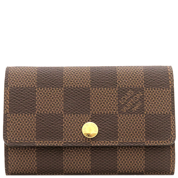 ルイヴィトン LOUIS VUITTON ミュルティクレ 6 N62630 ダミエエベヌ ダミエキャンバス キーケース ゴールド金具 茶