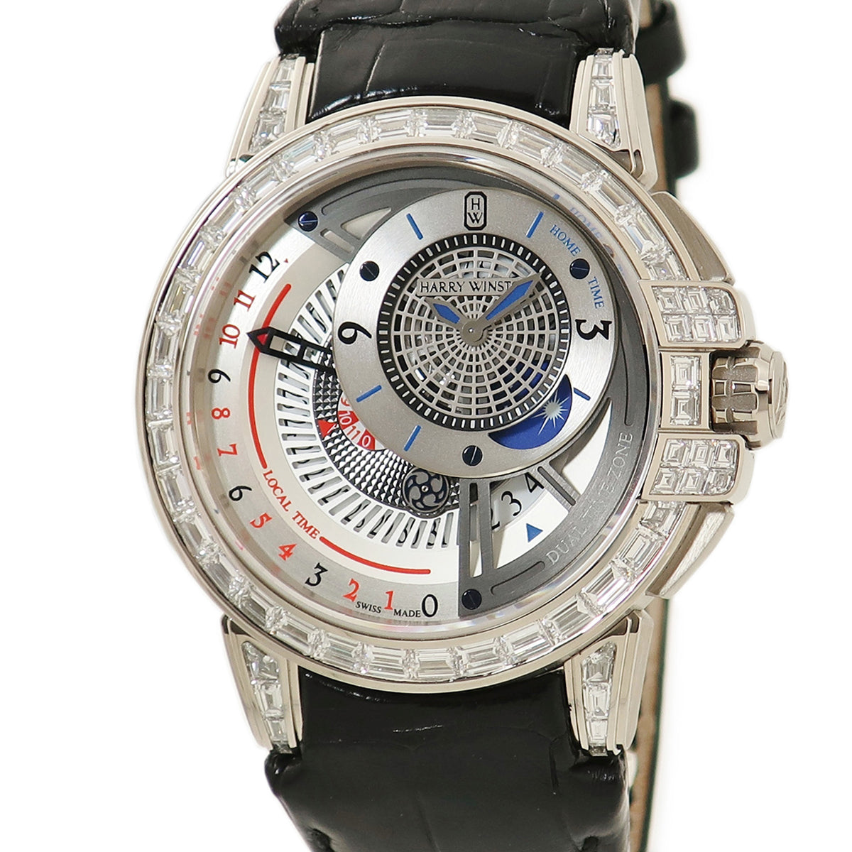 ハリーウィンストン Harry Winston オーシャン デュアルタイム OCEATZ44WW012 自動巻き メンズ K18WG無垢 純正ダイヤ GMT 限定20本