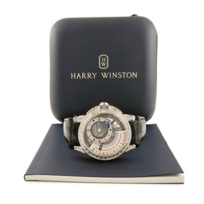 ハリーウィンストン Harry Winston オーシャン デュアルタイム OCEATZ44WW012 自動巻き メンズ K18WG無垢 純正ダイヤ GMT 限定20本