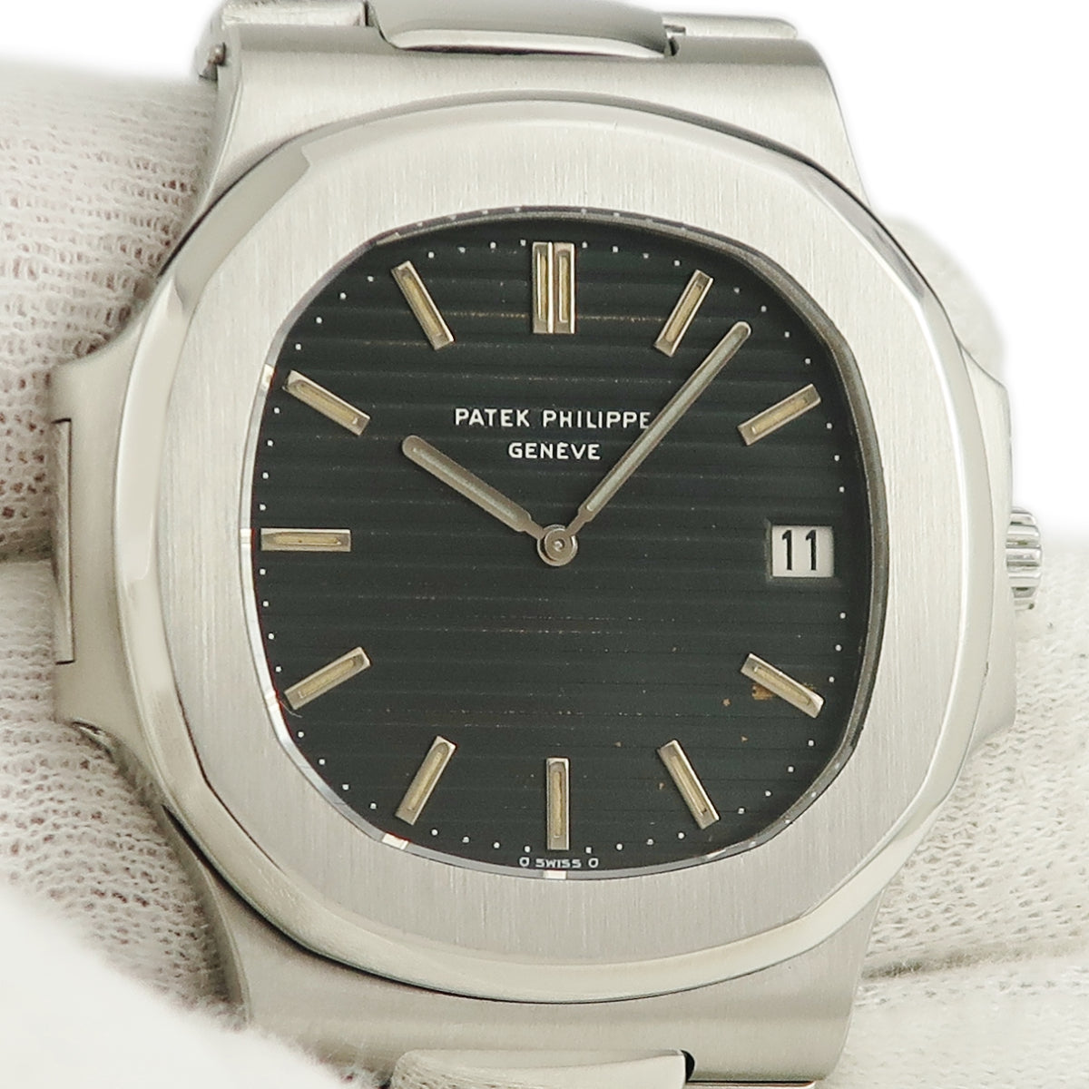 パテックフィリップ PATEK PHILIPPE ノーチラス 3700/1A 自動巻き メンズ ジャンボ 黒 初代 八角形 シグマダイヤル 1977年 希少