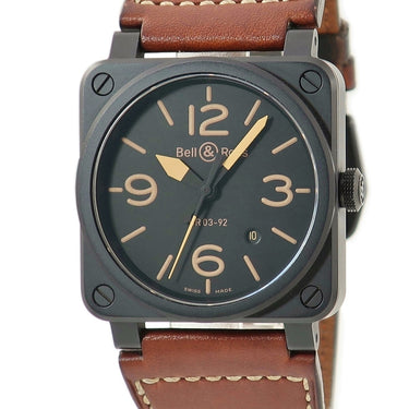 ベル&ロス BELL＆ROSS ヘリテージ マットブラック BR03-92-CBL 自動巻き メンズ スクエア 黒PVD