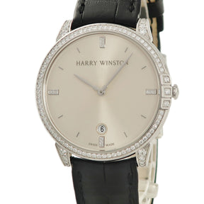 ハリーウィンストン Harry Winston ミッドナイト オートマティック MIDAHD39WW004 自動巻き メンズ K18WG無垢 純正ダイヤ バー