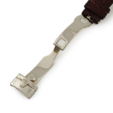 ロレックス ROLEX チェリーニ用 クロコバンド レッド クロコダイル K18WG 腕時計パーツ 純正 純正K18WG製バックル付き ベルト 15ｍｍ 赤