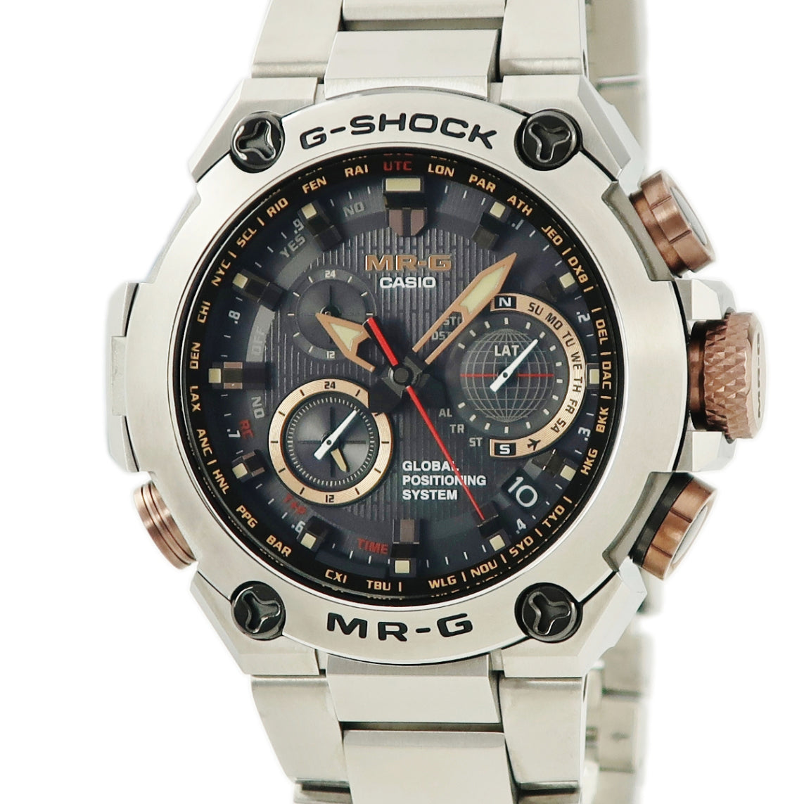 カシオ CASIO G-SHOCK MR-G GPSハイブリッド電波ソーラー MRG-G1000DC-1AJR クオーツ メンズ フルメタル 銅色 GMT 生産終了