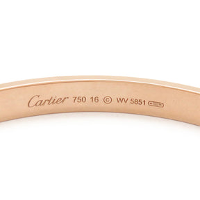 カルティエ Cartier LOVE ラブブレス B6067416 ピンクゴールド K18PG #16 ブレスレット 750 18K 18金 バングル