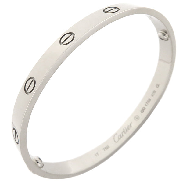 カルティエ Cartier LOVE ラブブレス 旧型 B6067617 ホワイトゴールド K18WG #17 ブレスレット 750WG 18K 18金 バングル