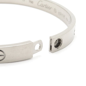 カルティエ Cartier LOVE ラブブレス 旧型 B6067617 ホワイトゴールド K18WG #17 ブレスレット 750WG 18K 18金 バングル