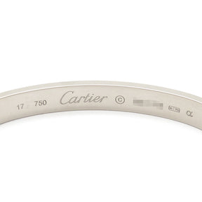 カルティエ Cartier LOVE ラブブレス 旧型 B6067617 ホワイトゴールド K18WG #17 ブレスレット 750WG 18K 18金 バングル