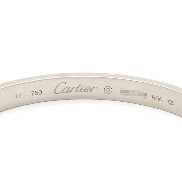 カルティエ Cartier LOVE ラブブレス 旧型 B6067617 ホワイトゴールド K18WG #17 ブレスレット 750WG 18K 18金 バングル