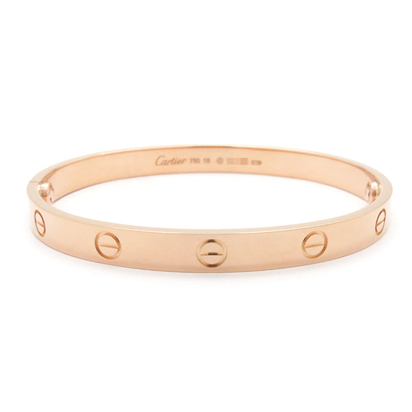 カルティエ Cartier LOVE ラブブレス B6067418 ピンクゴールド K18PG #18 ブレスレット 750 18K 18金 バングル