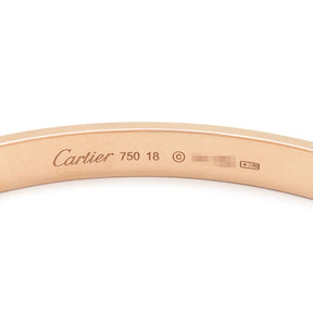 カルティエ Cartier LOVE ラブブレス B6067418 ピンクゴールド K18PG #18 ブレスレット 750 18K 18金 バングル