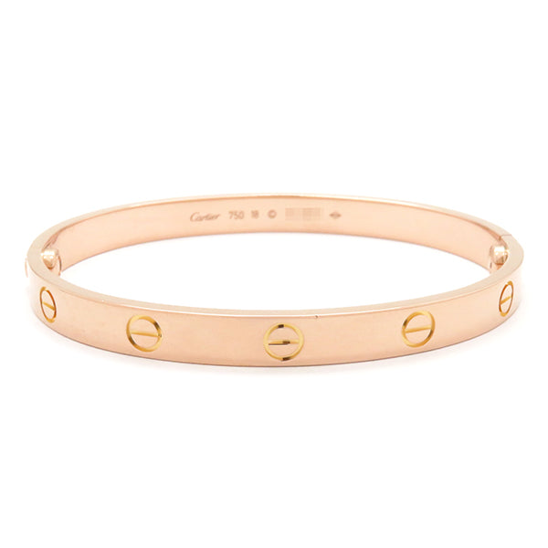 カルティエ Cartier LOVE ラブブレス B6067418 ピンクゴールド K18PG #18 ブレスレット 750 18K 18金 バングル