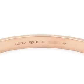 カルティエ Cartier LOVE ラブブレス B6067418 ピンクゴールド K18PG #18 ブレスレット 750 18K 18金 バングル