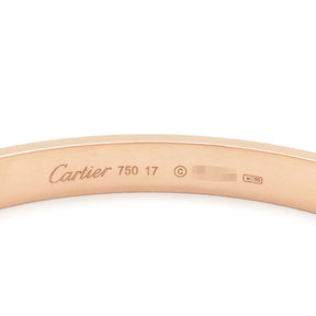 カルティエ Cartier LOVE ラブブレス B6067417 ピンクゴールド K18PG #17 ブレスレット 750 18K 18金 バングル