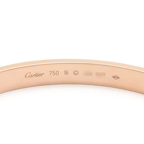 カルティエ Cartier LOVE ラブブレス B6067416 ピンクゴールド K18PG #16 ブレスレット 750 18K 18金 バングル