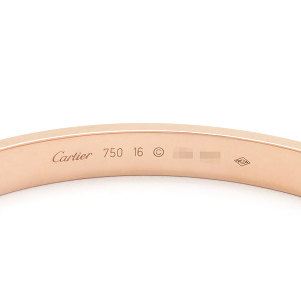 カルティエ Cartier LOVE ラブブレス B6067416 ピンクゴールド K18PG #16 ブレスレット 750 18K 18金 バングル