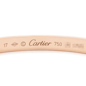 カルティエ Cartier LOVE ラブブレス オープン B6032617 ピンクゴールド K18PG #17 ブレスレット 750 18K 18金 バングル