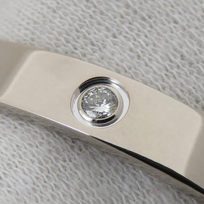 カルティエ Cartier LOVE ラブブレス オープン 1Pダイヤ B6029917 ホワイトゴールド K18WG #17 ブレスレット 750 18K 18金