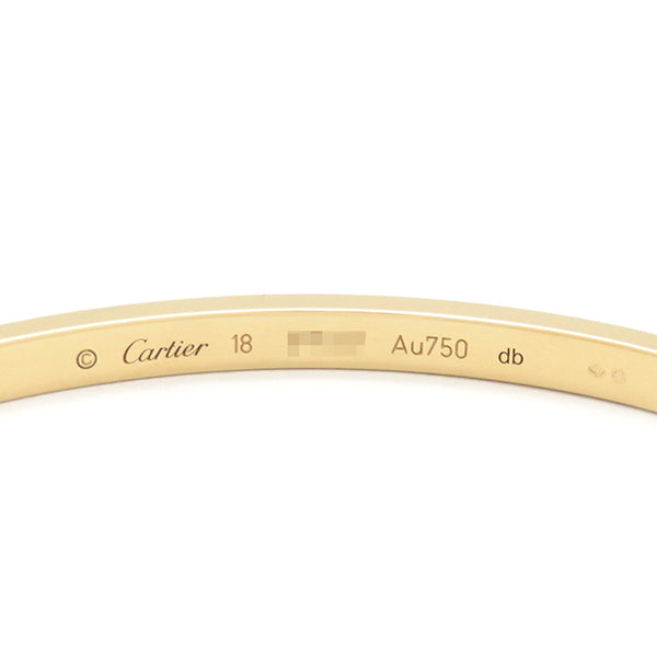 カルティエ Cartier LOVE ラブブレス SM B6047518 イエローゴールド K18YG #18 ブレスレット 750 18K 18金 バングル