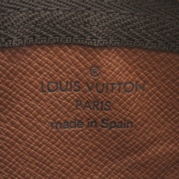 ルイヴィトン LOUIS VUITTON カードキーケース ポシェット クレ M62650 モノグラム モノグラムキャンバス コインケース ゴールド金具 茶 キーチェーン付き 小銭汚れ