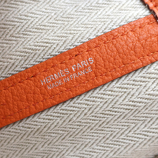 エルメス HERMES ガーデンパーティPM フーオレンジ ネゴンダ トートバッグ シルバー金具