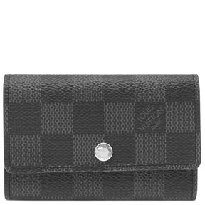 ルイヴィトン LOUIS VUITTON ミュルティクレ 6 N62662 ダミエグラフィット ダミエグラフィットキャンバス キーケース シルバー金具 黒 グレー 6本 6連 鍵入れ