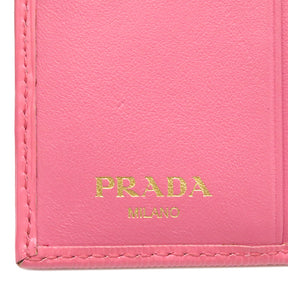 プラダ PRADA レザー 二つ折り財布 1MV204 GERANIO レザー 二つ折り財布 ゴールド金具 コンパクトウォレット メタルロゴ