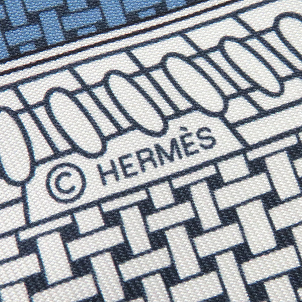 エルメス HERMES ツイリー マリン×コバルト×ホワイト シルク スカーフ 【Ojets de Curiosite/オブジェ ドゥ キュリオジテ】