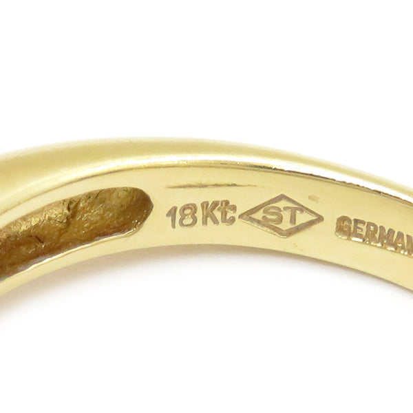 ノンブランド NON BRAND パール ダイヤリング イエローゴールド パール ダイヤモンド K18KT リング 指輪 1P 1粒 AU750  14.5号