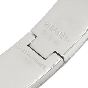 エルメス HERMES クリックH PM ル シャ カレ リュミエール メタル エナメル ブレスレット シルバー金具 Hブレス