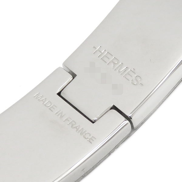 エルメス HERMES クリックH PM ル シャ カレ リュミエール メタル エナメル ブレスレット シルバー金具 Hブレス