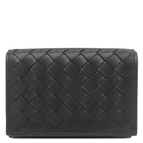 ボッテガヴェネタ BOTTEGA VENETA イントレチャート 515385 VO0B2 8885 ブラック×グレー レザー 三つ折り財布 ブラック金具 バイカラー