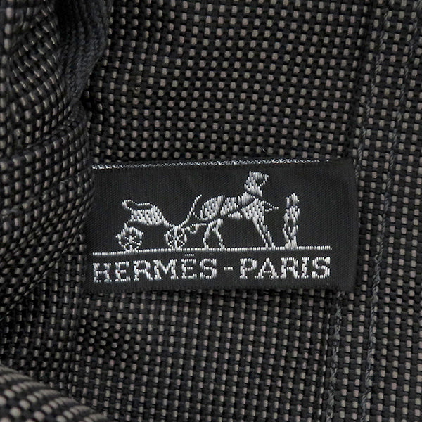 エルメス HERMES エールライントート MM グレー キャンバス トートバッグ シルバー金具 鍵 カデナ欠品