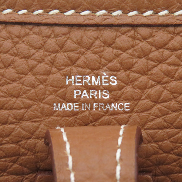 エルメス HERMES エヴリンTPM ゴールド トリヨンクレマンス ショルダーバッグ シルバー金具 茶