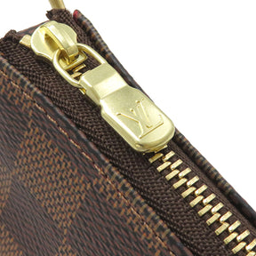 ルイヴィトン LOUIS VUITTON ミニ ポシェット アクセソワール N58009 ダミエ エベヌ ダミエキャンバス アクセサリーポーチ ゴールド金具 ポーチ 茶