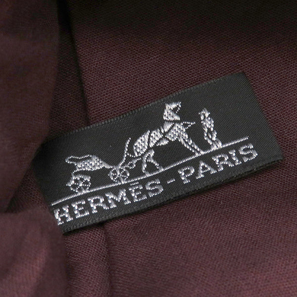 エルメス HERMES アメダバ GM ボルドー キャンバス レザー トートバッグ シルバー金具