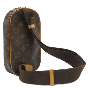 ルイヴィトン LOUIS VUITTON ポシェット ガンジュ M51870 モノグラム モノグラムキャンバス ボディバッグ ゴールド金具 茶