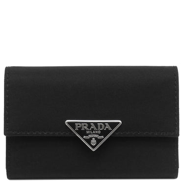 プラダ PRADA TESSUTO ENAMEL キーケース 1M0222 NERO ナイロン レザー キーケース シルバー金具 鍵入れ 6連 6本 黒