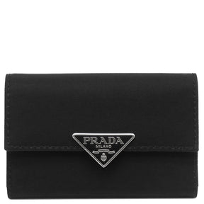 プラダ PRADA TESSUTO ENAMEL キーケース 1M0222 NERO ナイロン レザー キーケース シルバー金具 鍵入れ 6連 6本 黒