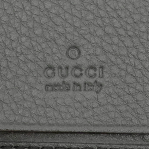 グッチ GUCCI インターロッキングG キーケース 322117 グレー系 レザー キーケース シルバー金具 黒 鍵入れ 6連 6本