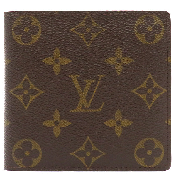 ルイヴィトン LOUIS VUITTON ポルトフォイユ マルコ M61675  モノグラム モノグラムキャンバス 二つ折り財布 ゴールド金具 茶 コンパクトウォレット