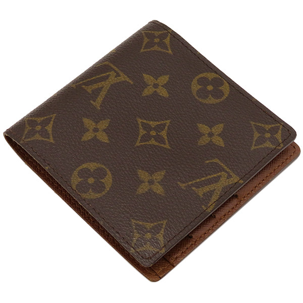 ルイヴィトン LOUIS VUITTON ポルトフォイユ マルコ M61675  モノグラム モノグラムキャンバス 二つ折り財布 ゴールド金具 茶 コンパクトウォレット