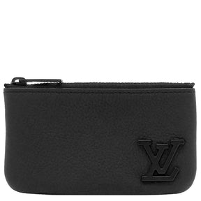 ルイヴィトン LOUIS VUITTON アエログラム ポシェット クレ M81031 ブラック アエログラムレザー コインケース ブラック金具 黒 小銭入れ 鍵入れ カード入れ