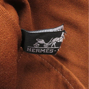 エルメス HERMES フールトゥ カバス ハーフレザー ブラウン キャンバス レザー トートバッグ