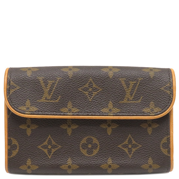 ルイヴィトン LOUIS VUITTON ポシェット フロランティーヌ M51855 モノグラム モノグラムキャンバス ウエストバッグ ゴールド金具  ウエストポーチ ベルトバッグ 茶