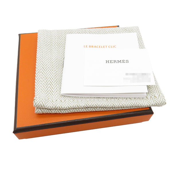 エルメス HERMES クリックH GM マロングラッセXゴールド GP エナメル ブレスレット Hブレス