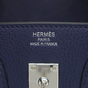 エルメス HERMES バーキン25 ブルーネイビー トゴ ハンドバッグ シルバー金具 新品 未使用 紺